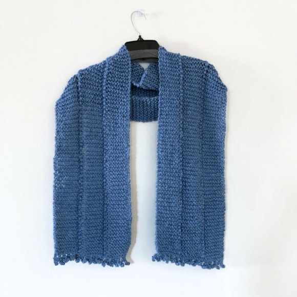 Hand knitted soft unique scarf, Knit neck wrap - Picture 1 of 10